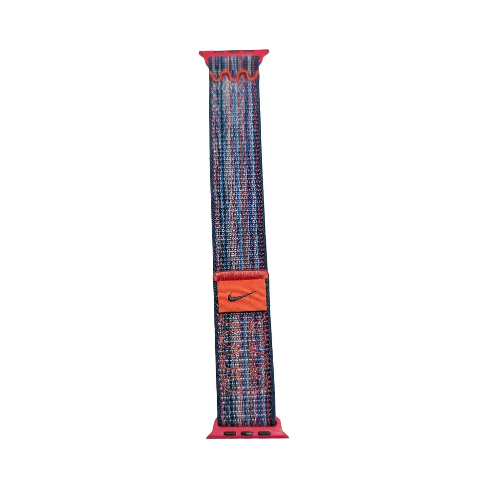44-P Apple - 46mm Nike Sport Loop Watch Band - Blue/Red (Open Box) ⬇️